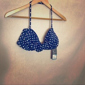 Twist-Front Bandeau Swim Top NWT